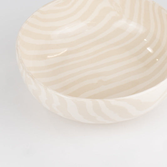 Woosline | Oatmeal & White Marble Artisan Ceramic Bowl