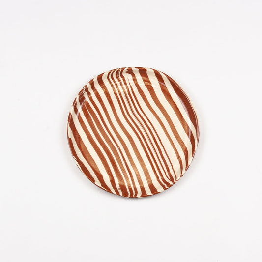 Woosline | Terracotta & White Marble Ceramic Side Plate